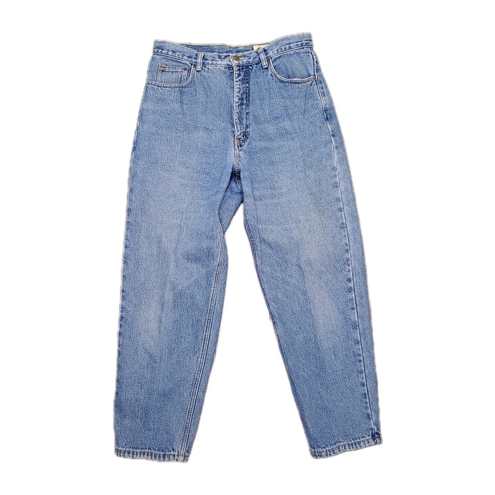 Eddie Bauer Denim Flannel Lined Jeans Blue Relaxed Size 16 Petite